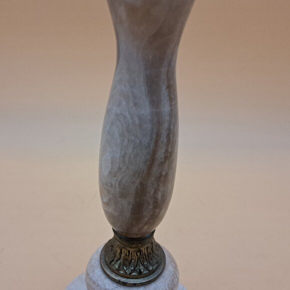 Vintage Brass & Marble Table Lamp - Picture 9 of 11